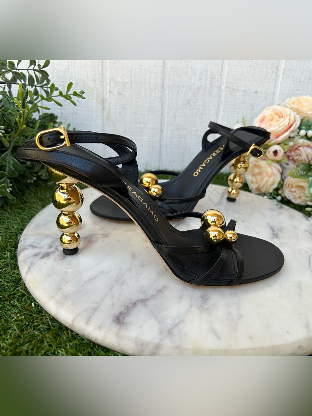 FERRAGAMO
Sculptural Heel
Spherical heel sandal
$ 1,390 size 8.5
Color: Black - Picture 7 of 16